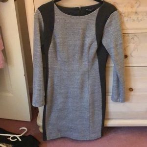 Club Monaco Gray Long Sleeve Work Dress